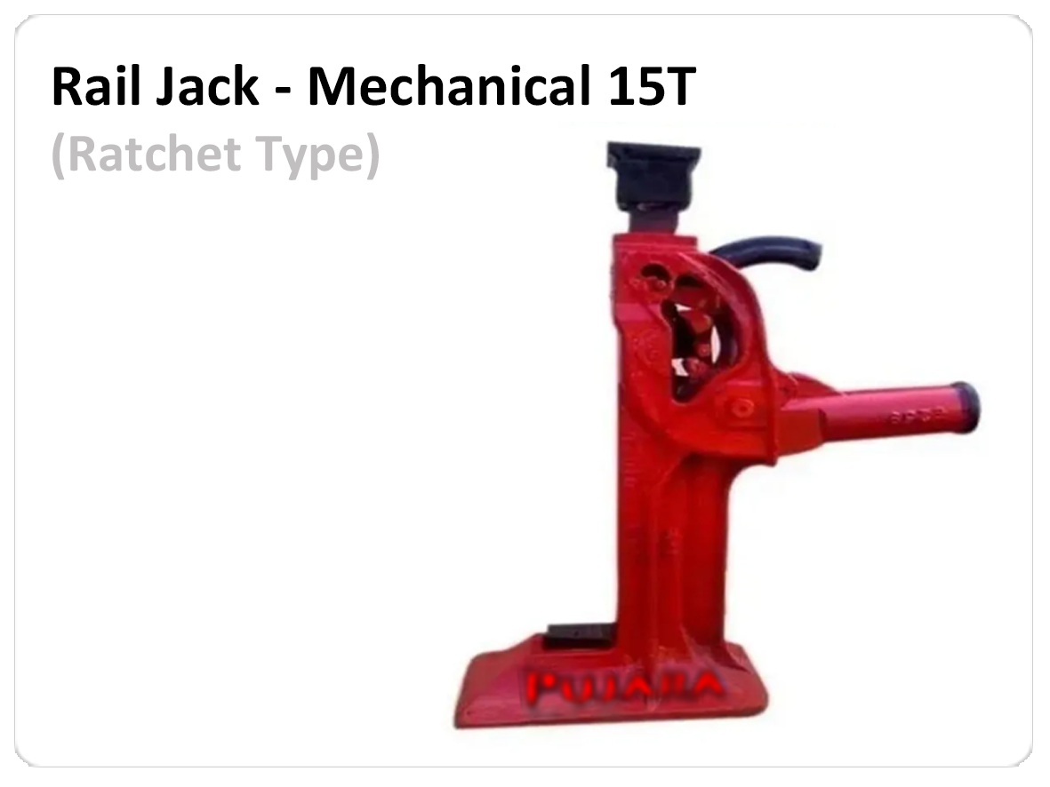 Pujara Engineers Product - Rail Jack Mechanical 15T