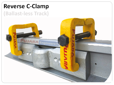 Pujara Engineers product Reverse C-Clamp for BLT Turnout Casting